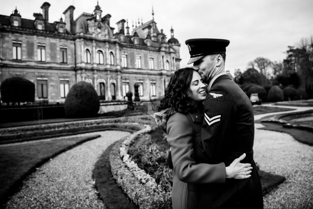 Waddesdon Manor Christmas Pre-Wedding Shoot - Claire & Peter