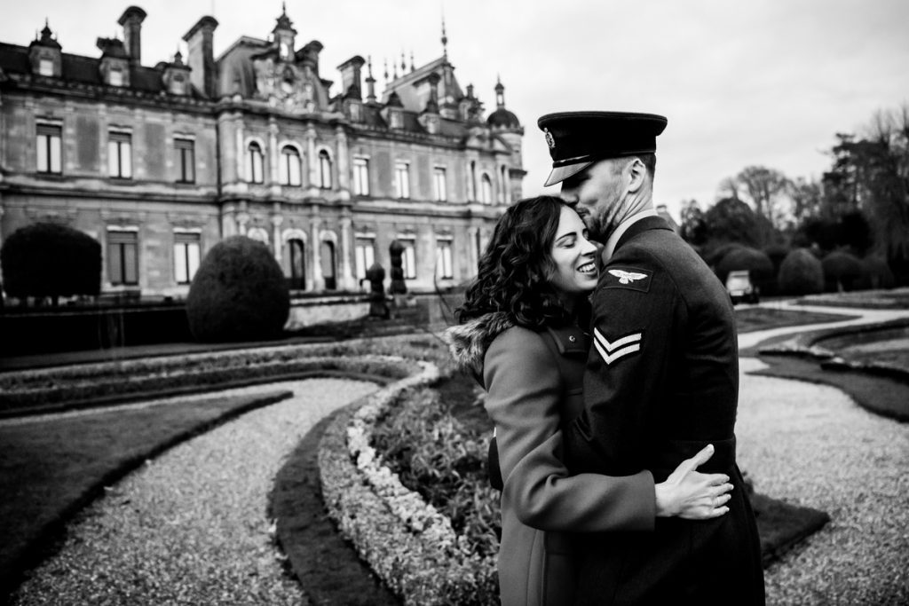 Waddesdon Manor Christmas Pre-Wedding Shoot - Claire & Peter