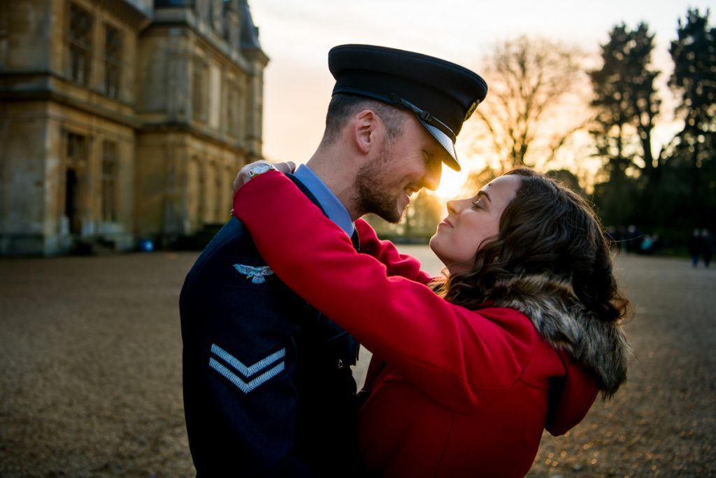 Waddesdon Manor Christmas Pre-Wedding Shoot - Claire & Peter